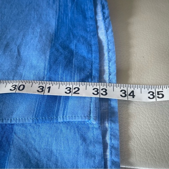 Izod Saltwater XXL Blue Relaxed Classics Button-Down Short Sleeve Shirt striped - Picture 6 of 8